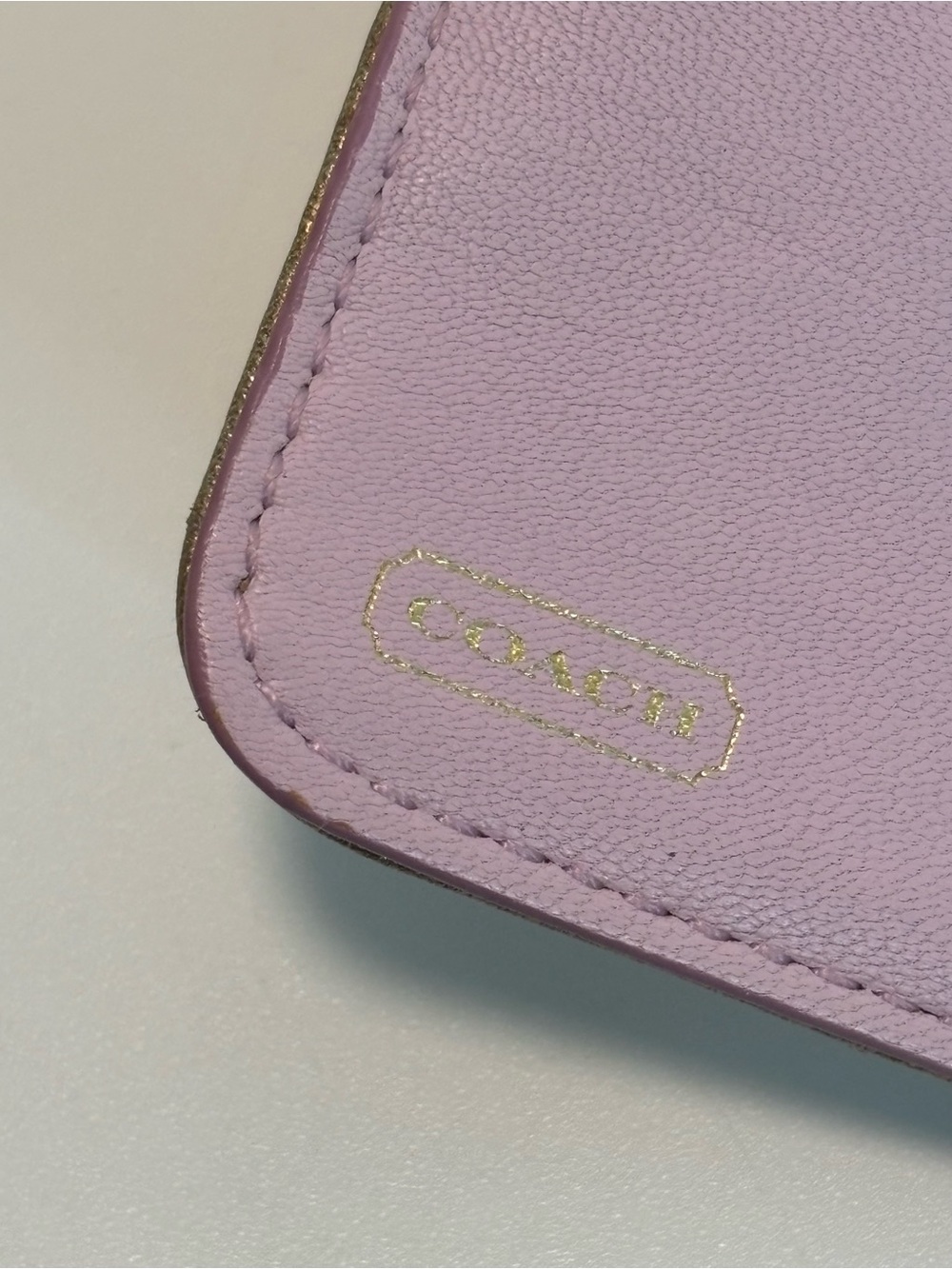COACH ($211) Gold Signature Op Art Canvas Compact Wallet AUTHENTIC - Picture 9 of 15